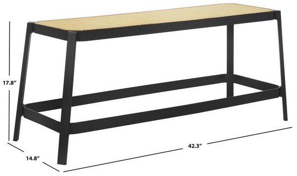 Jaguar Cane Bench/Black Natural