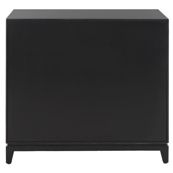 Nigel 2 Door 1 Drawer Chest/Black Brass