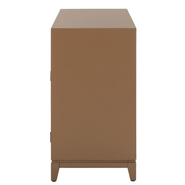 Nigel 2 Door 1 Drawer Chest/Taupe Brass