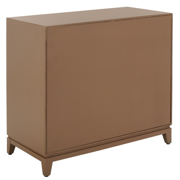 Nigel 2 Door 1 Drawer Chest/Taupe Brass