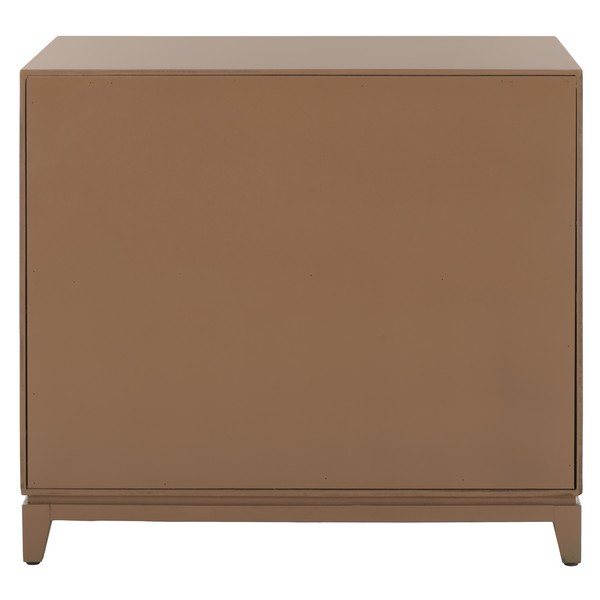 Nigel 2 Door 1 Drawer Chest/Taupe Brass