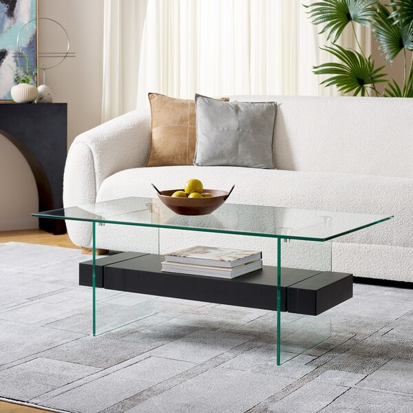 Kayley Glass Coffee Table/Glass Black