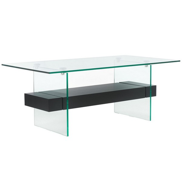 Kayley Glass Coffee Table/Glass Black