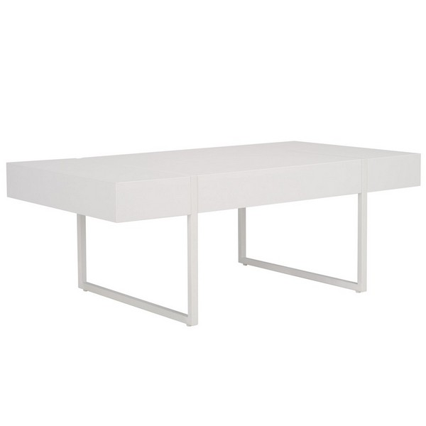 Tristan Rectangular Modern Coffee Table/White