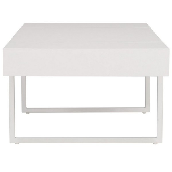 Tristan Rectangular Modern Coffee Table/White