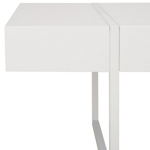 Tristan Rectangular Modern Coffee Table/White