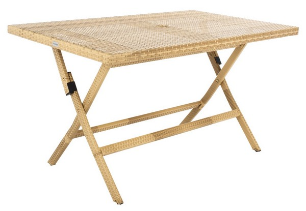 Akita Folding Table/Natural/White