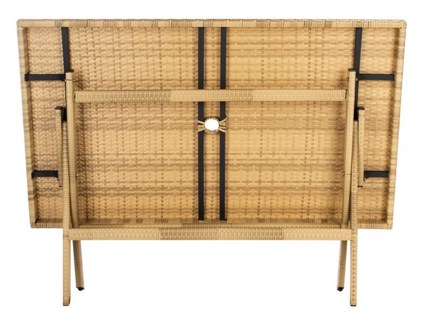 Akita Folding Table/Natural/White