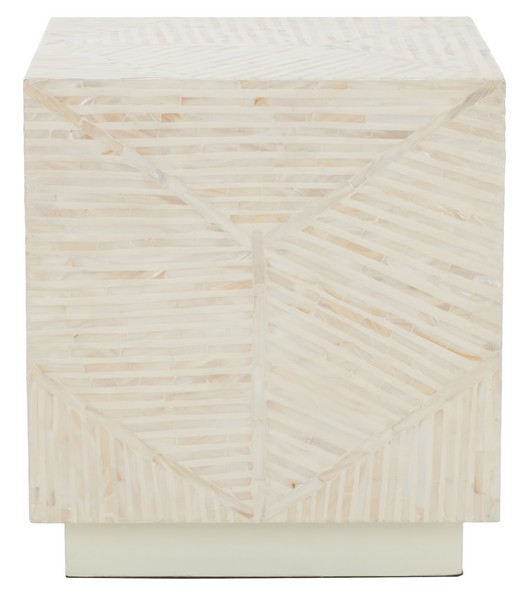 Kiely Square Stool/Champagne Faux Mother Of Pearl
