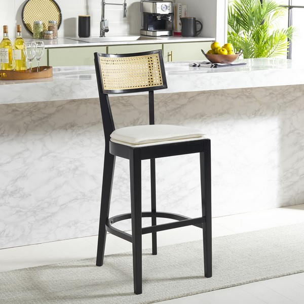 Galway Cane Bar Stool/Black Natural