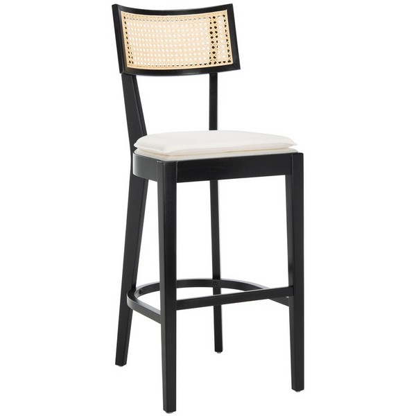 Galway Cane Bar Stool/Black Natural