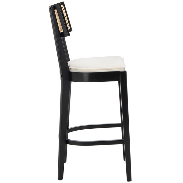 Galway Cane Bar Stool/Black Natural