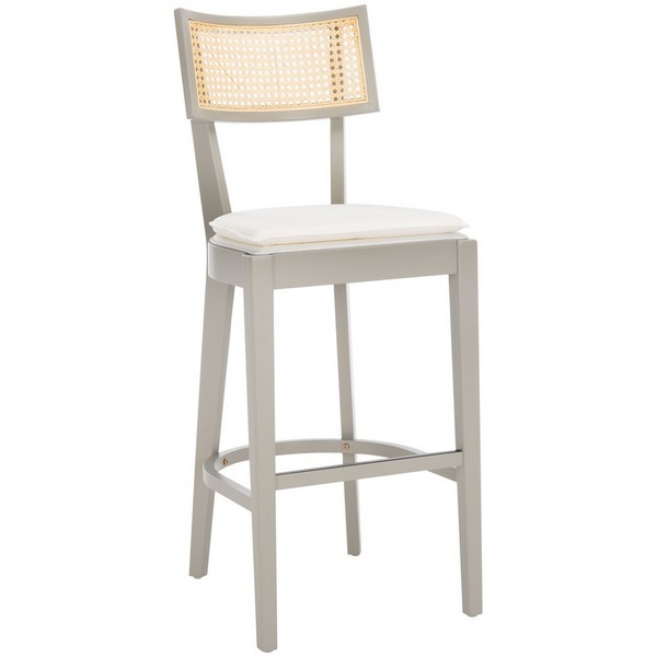 Galway Cane Bar Stool/Grey Natural