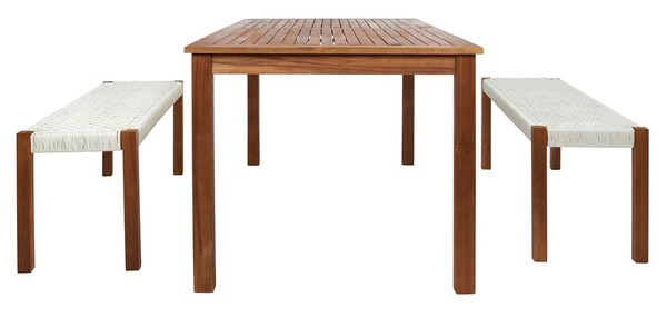 Aquina Dining Set/Natural White