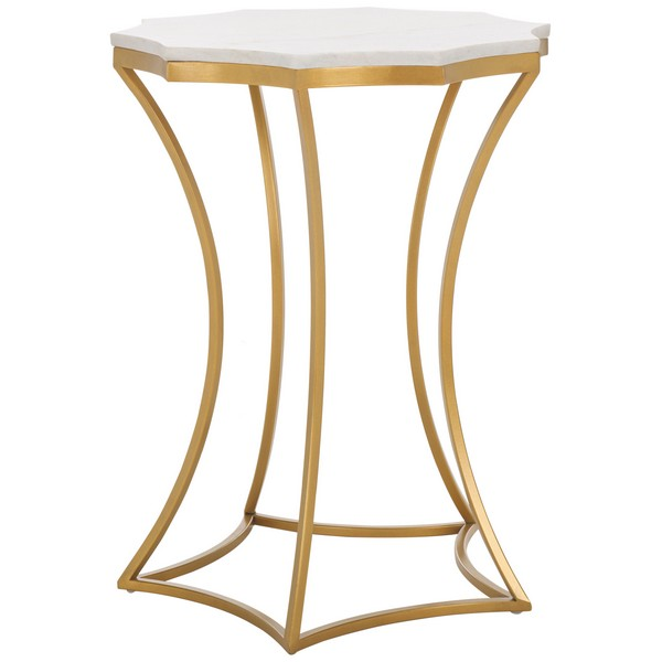 Starbella Accent Table/White Gold