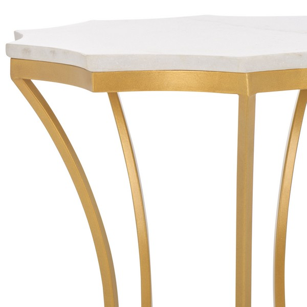 Starbella Accent Table/White Gold