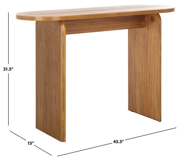 Syura Ribbed Console Table/Natural