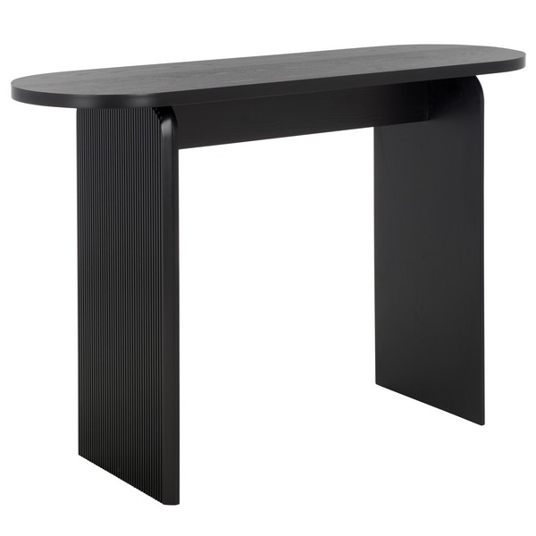 Syura Ribbed Console Table/Black