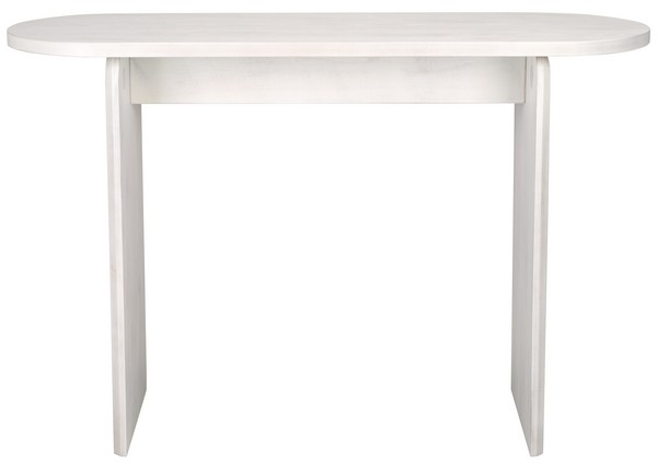 Syura Ribbed Console Table/White Wash