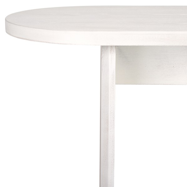 Syura Ribbed Console Table/White Wash