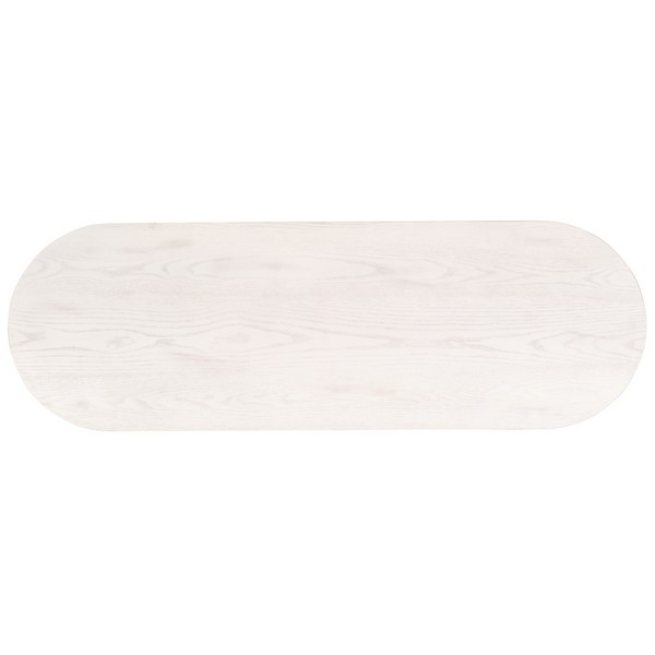Syura Ribbed Console Table/White Wash