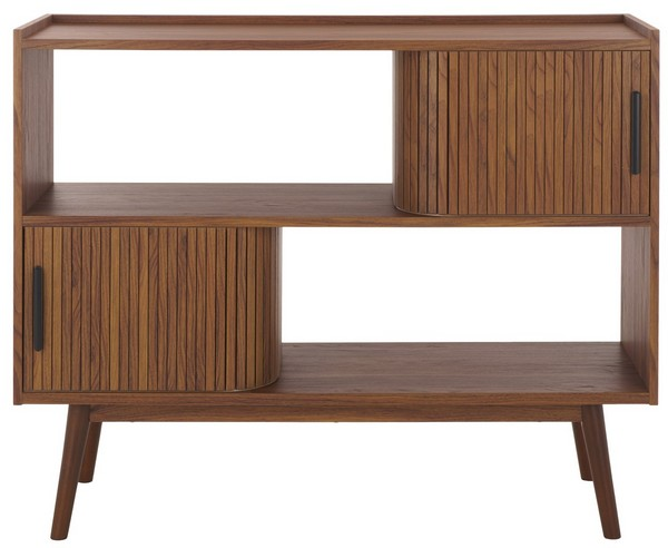 Javante Tambour Door Media Stand/Walnut
