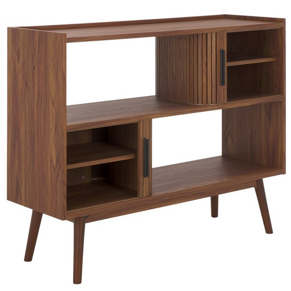 Javante Tambour Door Media Stand/Walnut