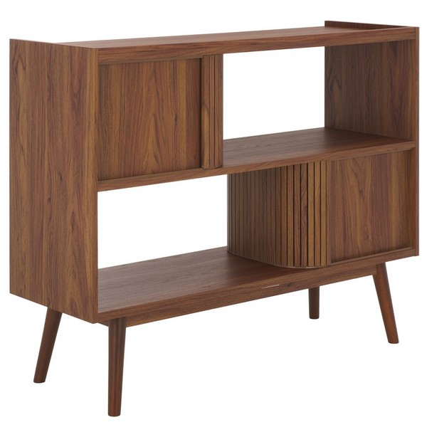 Javante Tambour Door Media Stand/Walnut