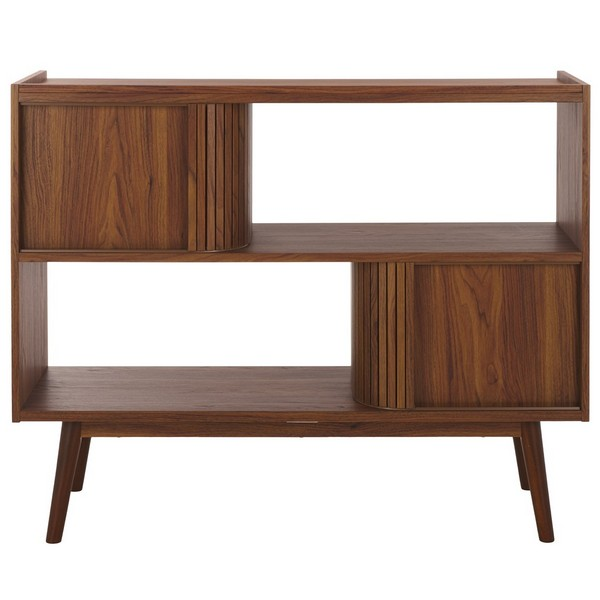 Javante Tambour Door Media Stand/Walnut