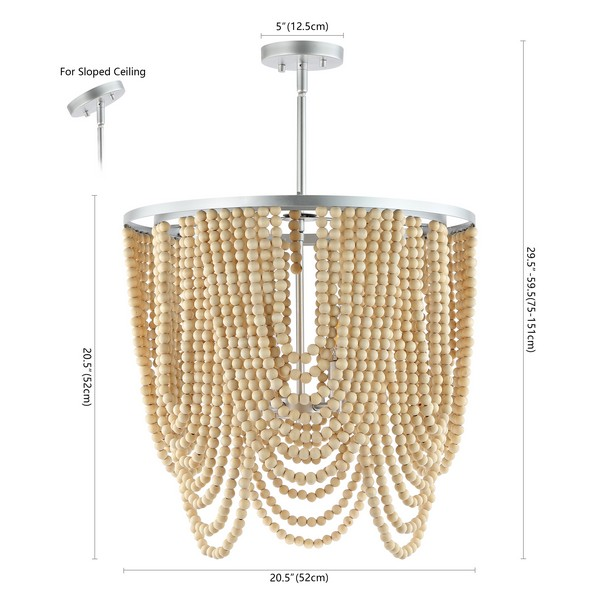 BRESSI CHANDELIER/SILVER NATURAL