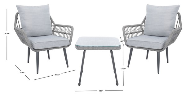 Londyn 3 Pc Lounge Set/Grey