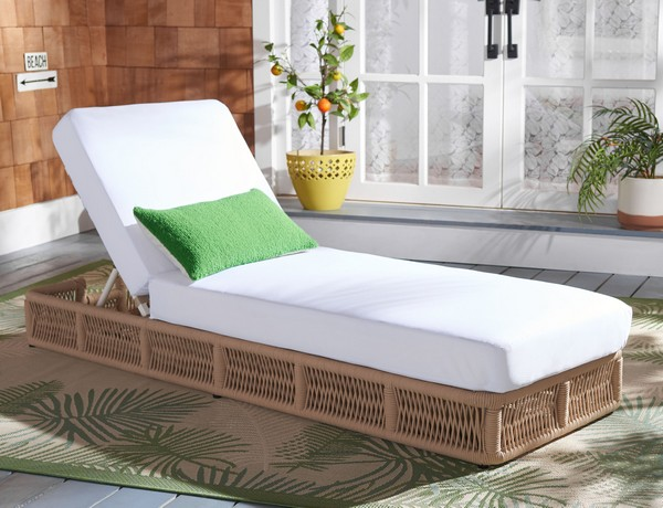 Gillian Sunlounger/Tan White