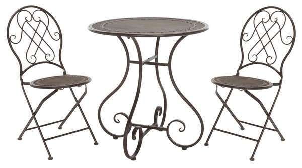 Adriel 3pc Bistro Set/Rustic Brown