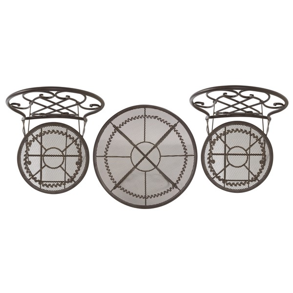 Adriel 3pc Bistro Set/Rustic Brown