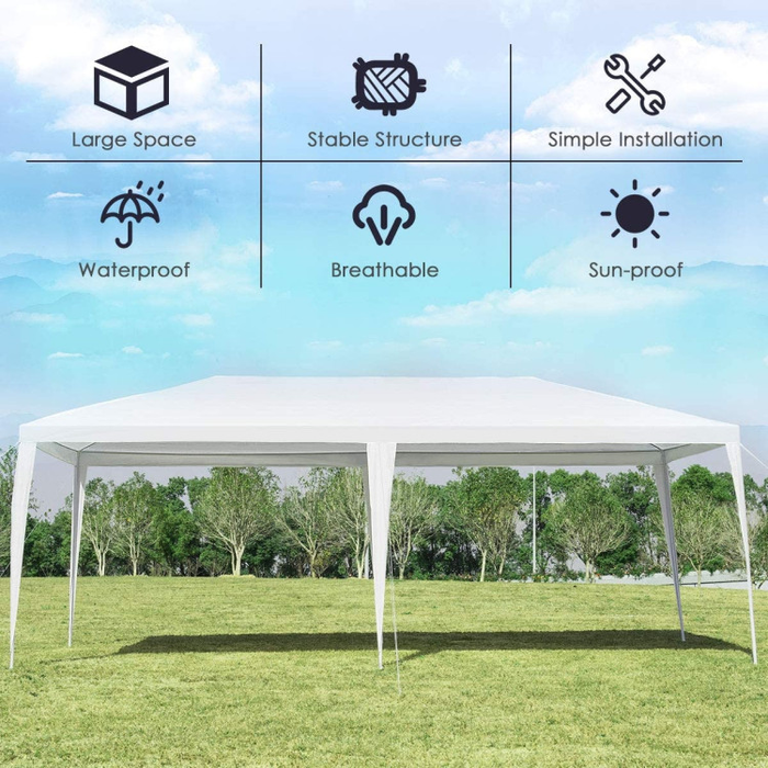 10x20 Outdoor Canopy Gazebo Pavilion Event Tent/White