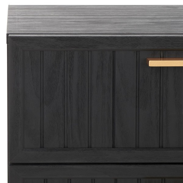 Axelle 2 Drawer Nightstand/Black Gold