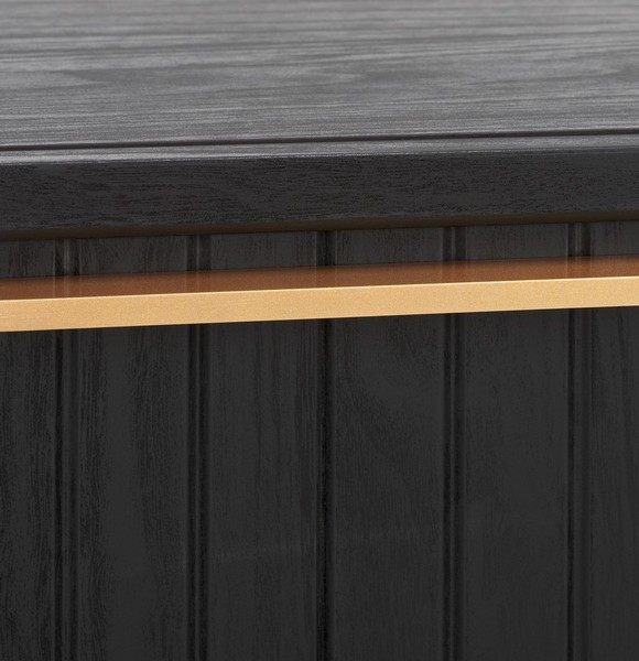 Axelle 2 Drawer Nightstand/Black Gold