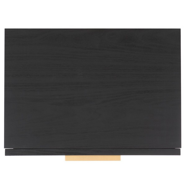 Axelle 2 Drawer Nightstand/Black Gold