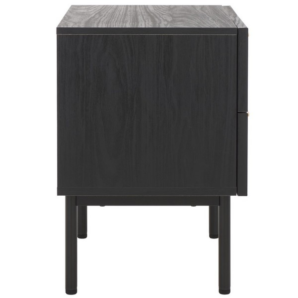 Axelle 2 Drawer Nightstand/Black Gold