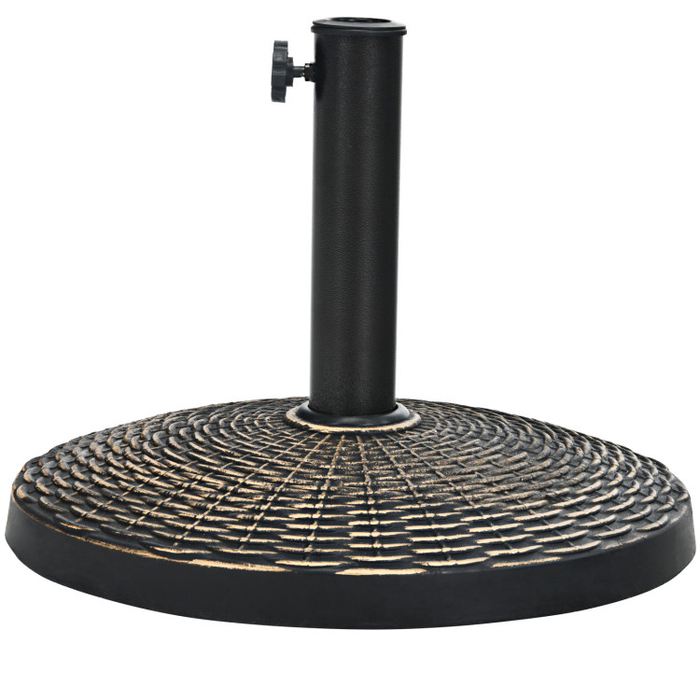 22Lbs Patio Umbrella Base with Wicker Style for Outdoor Use