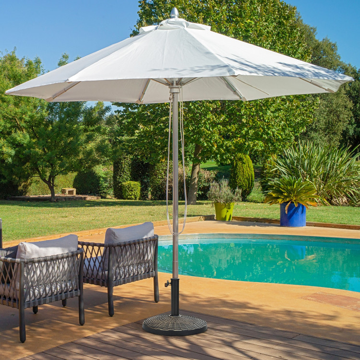 22Lbs Patio Umbrella Base with Wicker Style for Outdoor Use