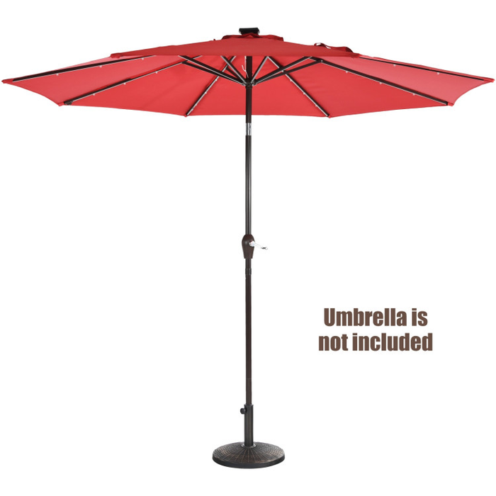 22Lbs Patio Umbrella Base with Wicker Style for Outdoor Use