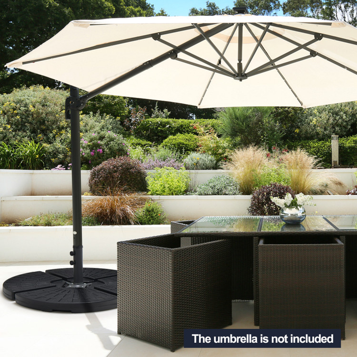 4 Pieces Outdoor Cantilever Offset Patio Umbrella Base