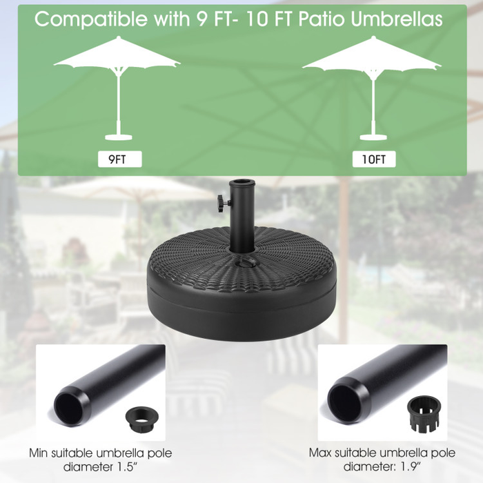 18 foot patio umbrella Giantex Fillable Umbrella Base, 18 inch Umbrella Stand Water and Sand Filled, 18 inch