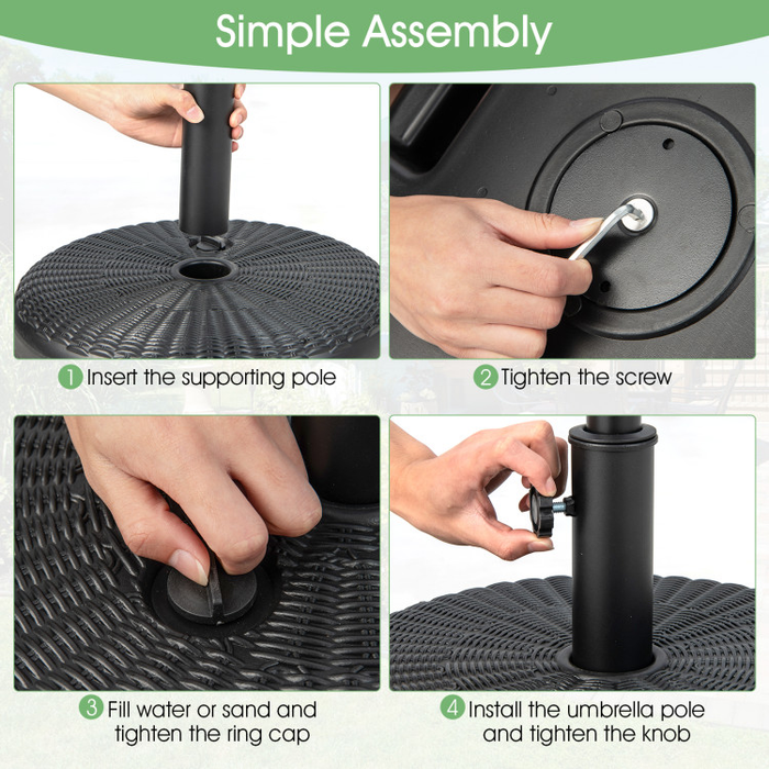 18 Inch Fillable Heavy-Duty Round Umbrella Base Stand