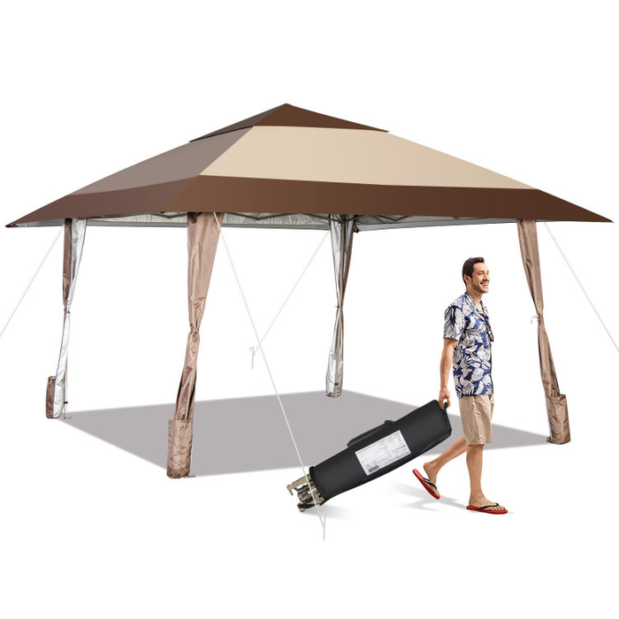 13 x 13 Feet Pop-Up Feet Patio Gazebo with Wheels