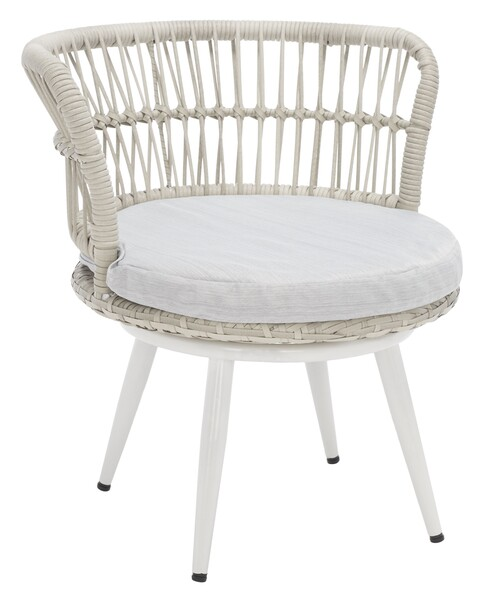 Kyomi 3 Piece Lounge Set/Grey Rope/Grey Cushion