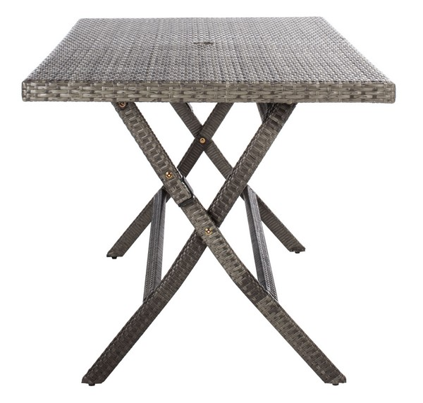 Akita Folding Table/Grey Brown/White