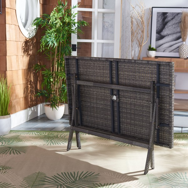 Akita Folding Table/Grey Brown/White