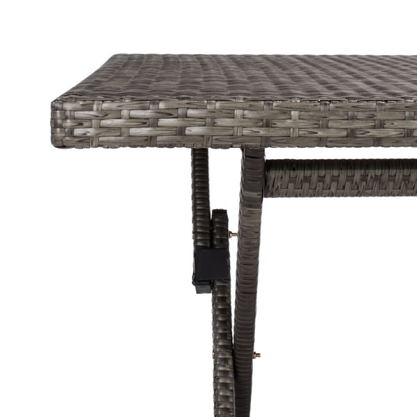 Akita Folding Table/Grey Brown/White